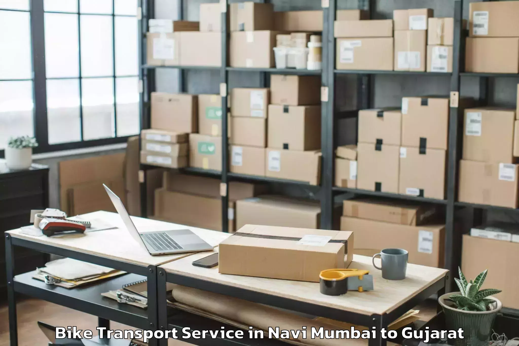 Book Navi Mumbai to Sankalchand Patel University V Bike Transport